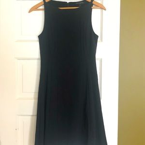 Banana Republic black high neck, A-line, knee length dress. Size 4
